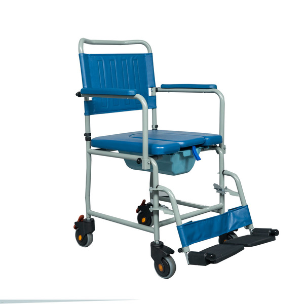 Комбиниран стол за тоалет и баня Mobiak Care Cyan U-Shape 