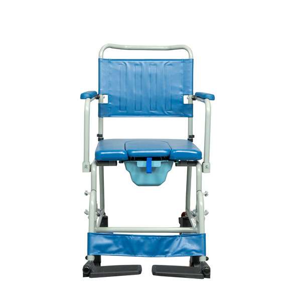 Комбиниран стол за тоалет и баня Mobiak Care Cyan U-Shape 